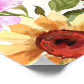 Sonnenblume indisches Ehepaar Begrüßungszeichen Poster (Ecke)