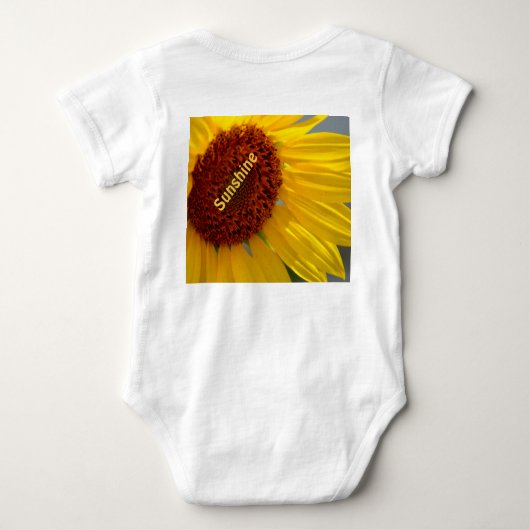 Sonnenblume, individualisierbarer Grammy's Sunshin Baby Strampler (Rückseite)