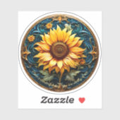 Sonnenblume individuell anpassbar Inspiration indi Aufkleber (Blatt)