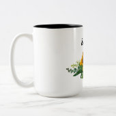 Sonnenblume Individuelle Name Zweifarbige Tasse (Links)