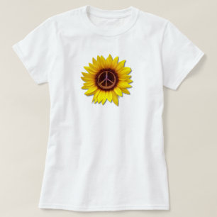 Sonnenblume Inneres Frieden Symbol Zeichen Ukraine T-Shirt