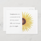 Sonnenblume Inspiration Postkarte (Vorne/Hinten)