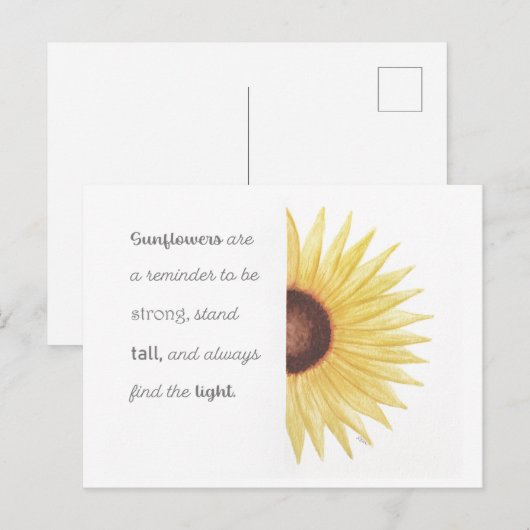Sonnenblume Inspiration Postkarte (Vorne/Hinten)