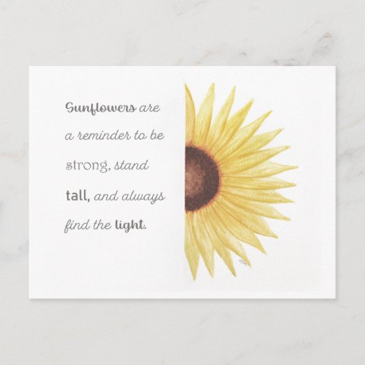 Sonnenblume Inspiration Postkarte (Vorderseite)