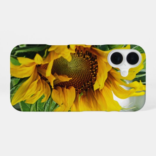 Sonnenblume iPhone 16 Hülle (Rückseite (Horizontal))