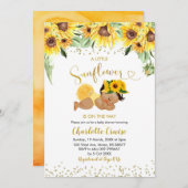 Sonnenblume ist auf dem Weg Baby Dusche Einladung (Vorne/Hinten)