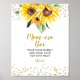 Sonnenblume ist auf dem Weg Baby Duwer Mama-osa Ba Poster