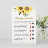 Sonnenblume ist auf dem Weg Babydusche Mommy oder (Stehend Vorderseite)