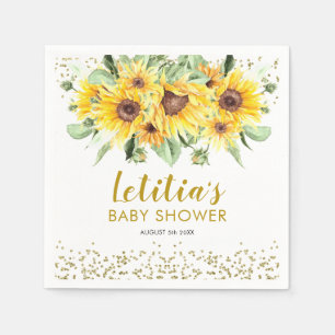 Sonnenblume ist auf dem Weg Babydusche Papier Napk Serviette