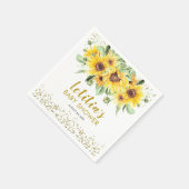 Sonnenblume ist auf dem Weg Babydusche Papier Napk Serviette (Ecke)