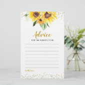 Sonnenblume ist auf dem Weg Babyduschratenkarte (Stehend Vorderseite)