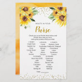 Sonnenblume ist auf dem Weg zum Baby Duschwasser S (Vorne/Hinten)