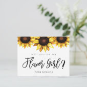 Sonnenblume ist mein Blumenmädchen Postkarte (Stehend Vorderseite)