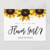 Sonnenblume ist mein Blumenmädchen Postkarte (Vorderseite)