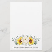 Sonnenblume Ivory Peony Brautparty Game (Rückseite)