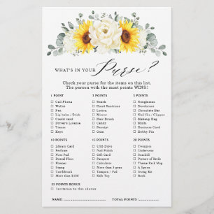 Sonnenblume Ivory Peony Brautparty Game