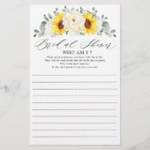 Sonnenblume Ivory Peony Floral Who Bin I Game (Vorderseite)