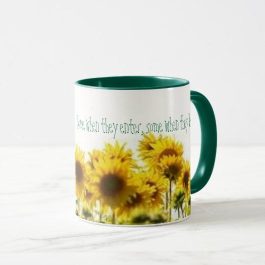 Sonnenblume, JEDER ERHELLT MEIN BÜRO!! So… Tasse (VorderseiteRechts)