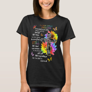 Sonnenblume Jesus Kreuz Schmetterling kann ich mir T-Shirt