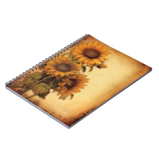 Sonnenblume Journal/Sonnenblumen-Notebook Notizblock (Linke Seite)