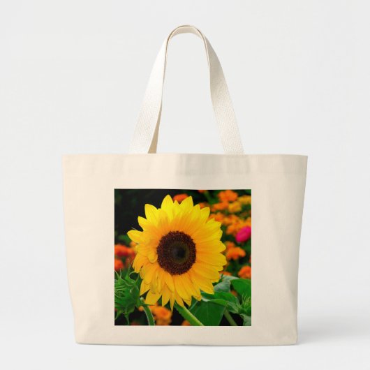 Sonnenblume Jumbo Stoffbeutel (Vorne)