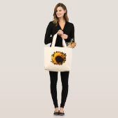 Sonnenblume Jumbo Stoffbeutel (Vorderseite (Model))