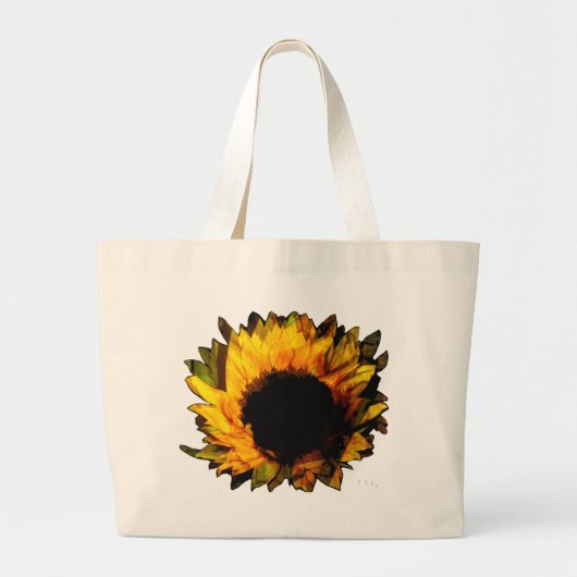 Sonnenblume Jumbo Stoffbeutel (Vorne)