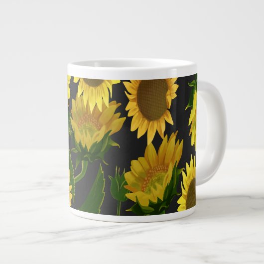 Sonnenblume Jumbo-Tasse (Vorderseite Rechts)