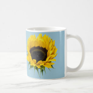 Sonnenblume-Kaffee-Tasse, Nahaufnahme Kaffeetasse