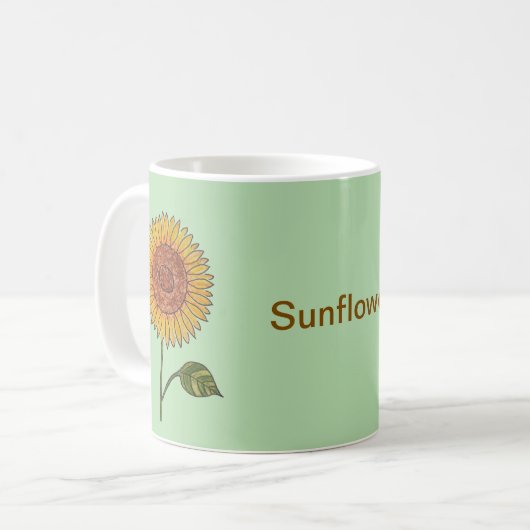 Sonnenblume Kaffeetasse (Vorderseite Links)