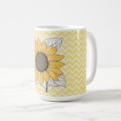 "Sonnenblume" Kaffeetasse (VorderseiteRechts)