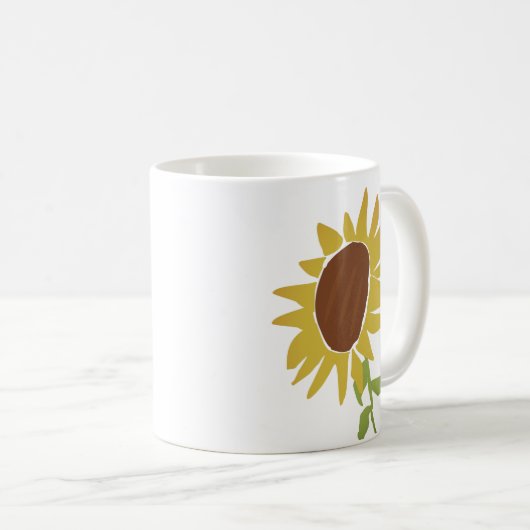 Sonnenblume Kaffeetasse (VorderseiteRechts)