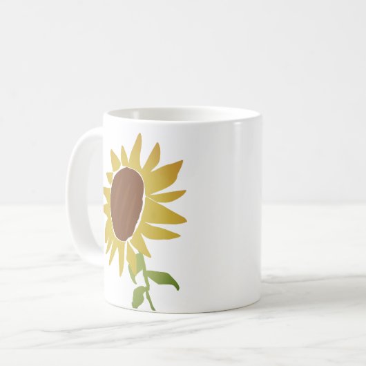 Sonnenblume Kaffeetasse (Vorderseite Links)