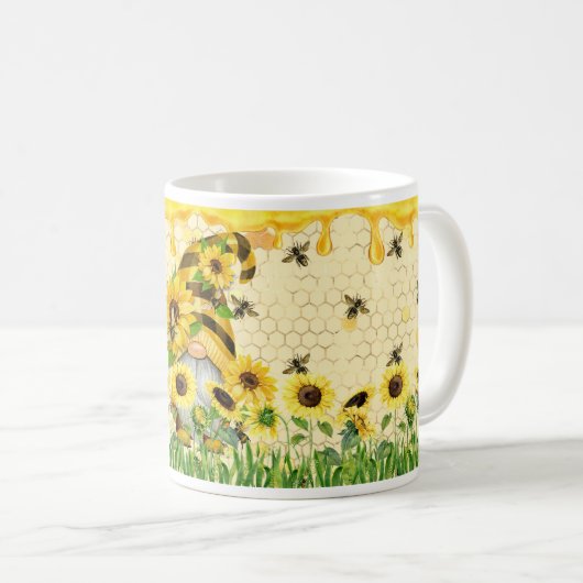 Sonnenblume Kaffeetasse (VorderseiteRechts)