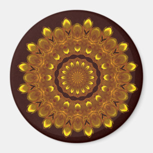Sonnenblume Kaleidoscope Mandala Magnet