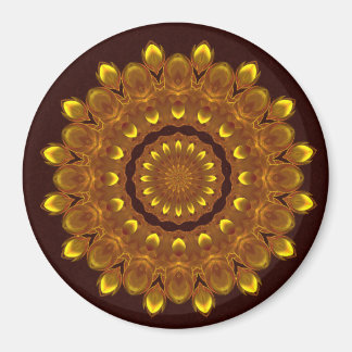 Sonnenblume Kaleidoscope Mandala Magnet