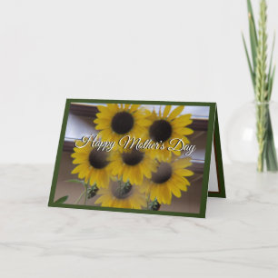 Sonnenblume Kaleidoskop Grüne Mütter Tageskarte Feiertagskarte