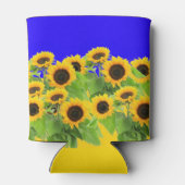 Sonnenblume kann die Freiheit der ukrainischen Fah Dosenkühler (Rückseite)