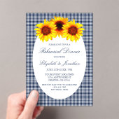 Sonnenblume Karierte Probe Abendessen Acryleinladungen (Insitu (Handheld))