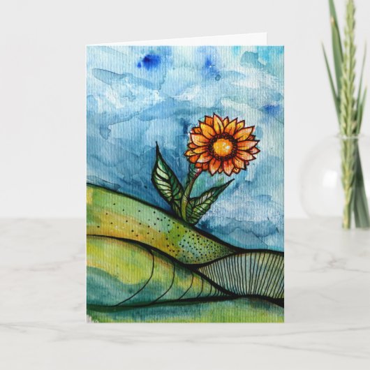 Sonnenblume Karte (Vorderseite)