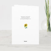 Sonnenblume Karte (Rückseite)