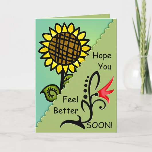 Sonnenblume Karte (Vorderseite)