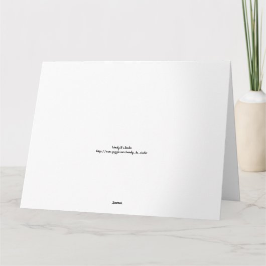 Sonnenblume Karte (Rückseite)