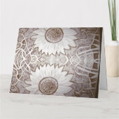 Sonnenblume Karte (Rückseite)