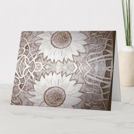 Sonnenblume Karte (Rückseite)