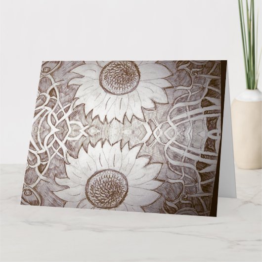 Sonnenblume Karte (Vorderseite)