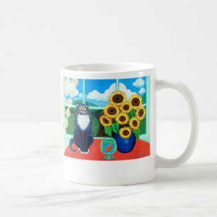 Sonnenblume-Katzen-Tasse Kaffeetasse