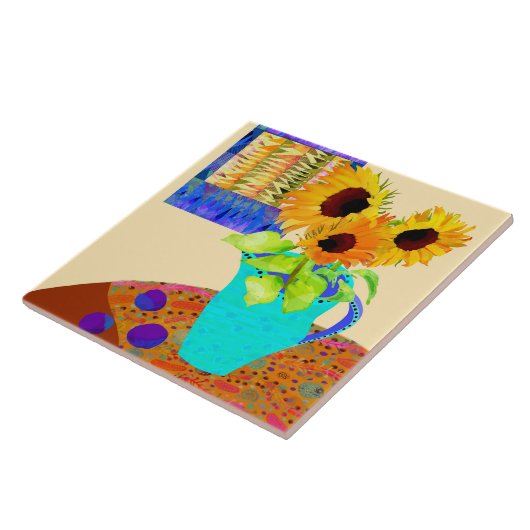 Sonnenblume Keramik Küche Tile Fliese (Seite)