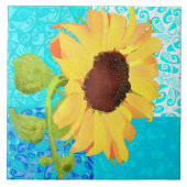 Sonnenblume Keramik Küche Tile Fliese (Vorderseite)