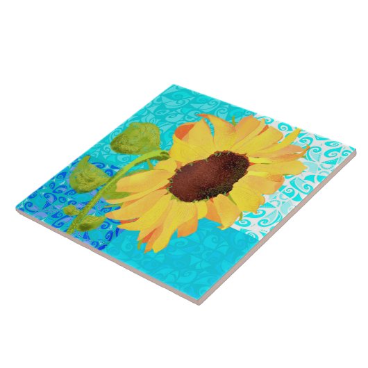 Sonnenblume Keramik Küche Tile Fliese (Seite)